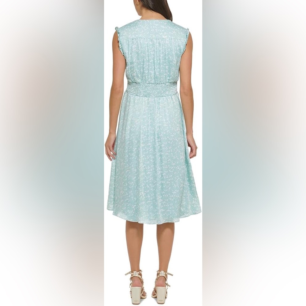 DKNY Printed Midi Dress Size 16 - Picture 2 of 7